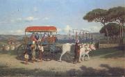 Louis emile pinel de Grandchamp Femme turque en promenade huile sur panneau (mk32) oil on canvas